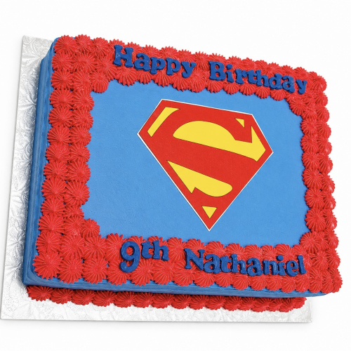 Superman Sheet Cake